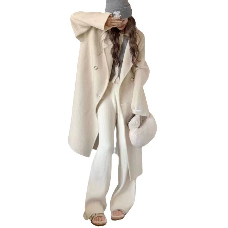 Пальто из полушерсти демисезонное для подростков, oversize спортивная куртка S/M
