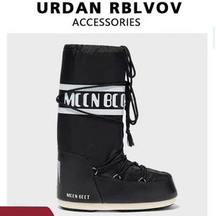 Moon Boot�������Ůͬ������Ұ�ɫICON������Ͳѩ��ѥ