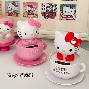 Hello kitty, креативный мультяшный милый аксессуар на солнечной энергии