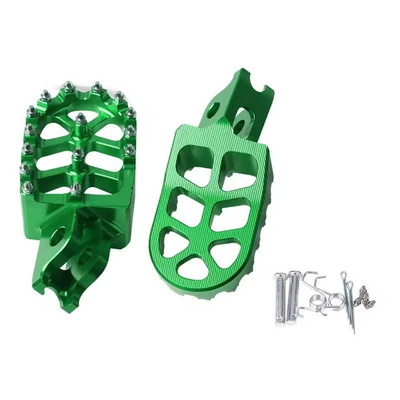 Alloy Footrests Suitable – Motorcycle pedals - green