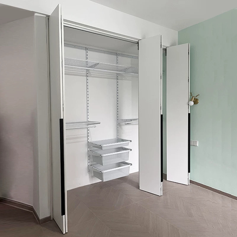 Walk-In Metal Wardrobe for Home Use, Open-Style Wardrobe for Bedroom, Steel Clothes Rack, Easy-To-Assemble Closet Hanging Rack