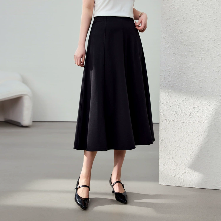 [Простая легкая зрелая ветерка дикая тонкая юбка] Полноцветное шоу большой размер женская толстая mm2025 весенняя новая