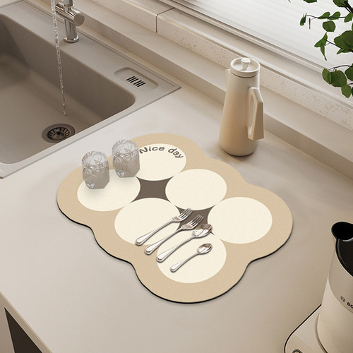 Modern minimalist kitchen countertop drain mat, bowl and plate, absorbent mat, bar coaster, no-wash insulation mat, can be shipped on behalf of