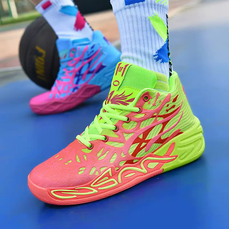 Весенние высокие баскетбольные мужские туфли 2025 новый молодежный ученик средней школы на открытом воздухе спортивные кроссовки легкие и износостойкие
