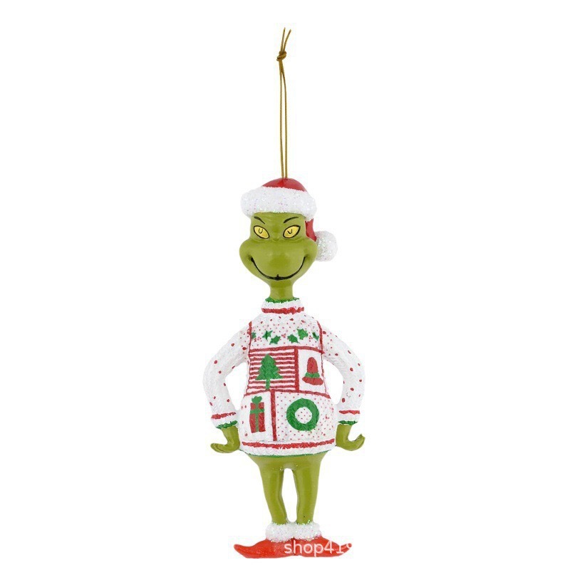 2023 nuevos productos monstruos de pelo verde decoración de Navidad colgante de dibujos animados colgante de árbol de Navidad decoración interior de automóviles de Navidad image 22