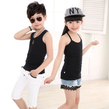 夏季儿童纯棉背心男中大童女童小吊带工字背心打底衫百搭护肚批发