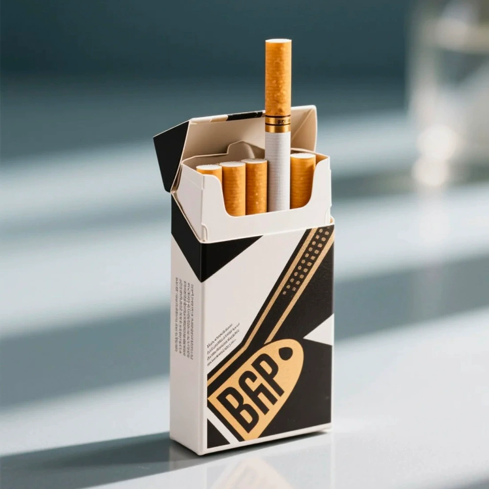 Оптовая модная стильная самодельная коробка для сигарет из бумаги, простая коробка с откидной крышкой, картонная упаковка для сигарет с индивидуальной печатью
