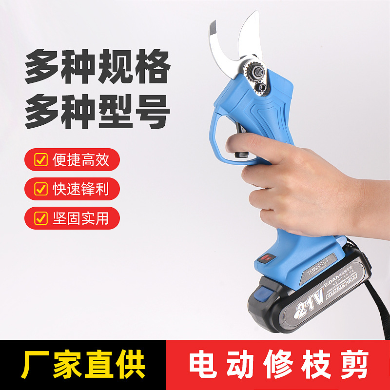 电动修枝剪园林园艺锂电池剪刀修剪树枝粗枝剪电动果树剪刀果园剪