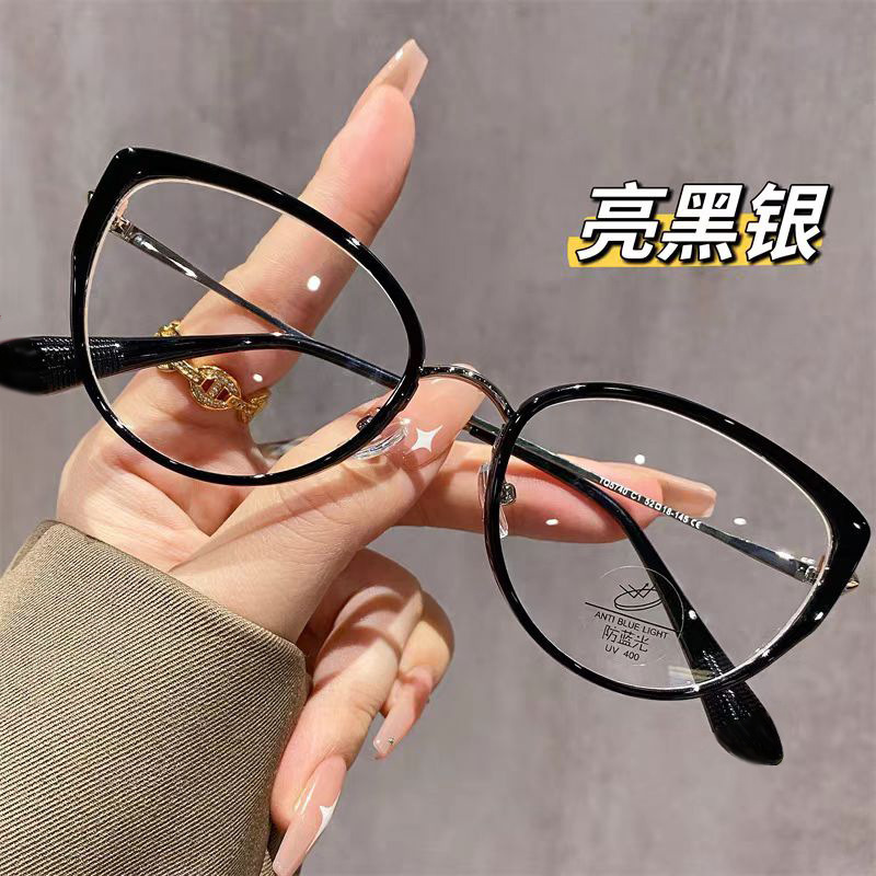 超軽量で若々しいキャットアイ老眼メガネ、疲労防止、高精細、高齢女性向けの抗ブルーライト高級老眼メガネ|undefined