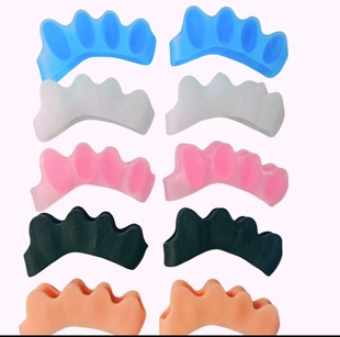 Silicone Five-finger Toe Split Overlap Toe Big and Small Thumb valgus Correction of Foot Bone Five-hole Toe Split