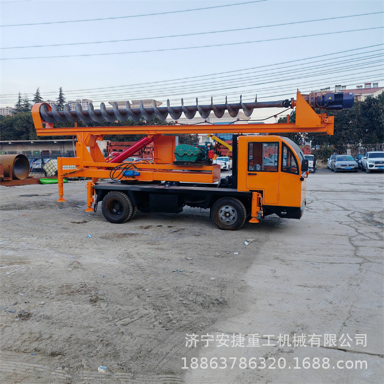 10米房屋地基打桩机 柴油发电螺旋钻眼机 旋转大架建筑打桩机