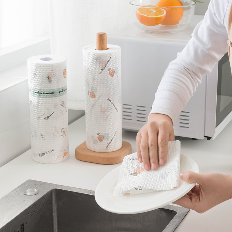 Kitchen Lazy Rag Wholesale Disposable Thick Washable Dry and Wet Dual-Use Absorbent Non-Woven Fabric Cleaning Dish Cloth