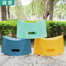 现货塑料折叠凳遛娃写生下棋户外烧烤野餐便携小板凳手提袋塑料凳
