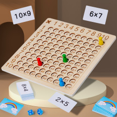 Amazon Bestseller 99 Times Table Board Game for Young Children Early Education Multiplication Table Wooden Toy