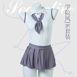 夜听香情趣内衣纯欲风性感学生装jk激情衣服免脱制服诱惑套装630