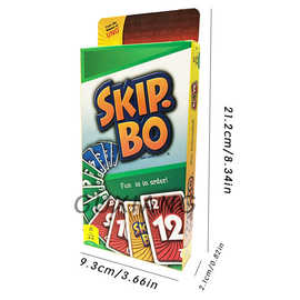 跨境外贸SKIP BO 卡牌英文经典UNO纸牌优诺牌桌游游戏牌 现货
