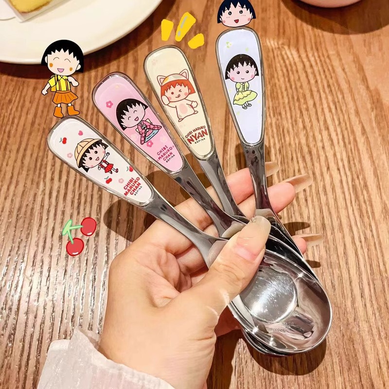 Xiaowanzi ステンレス鋼 304 スプーン子供用スプーン漫画かわいいライススプーン元宝スプーン食器スプーンスイカスプーン|undefined