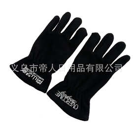 工厂定-做摇粒绒保暖手套冬季保暖绒布五指手套户外骑行加热手套