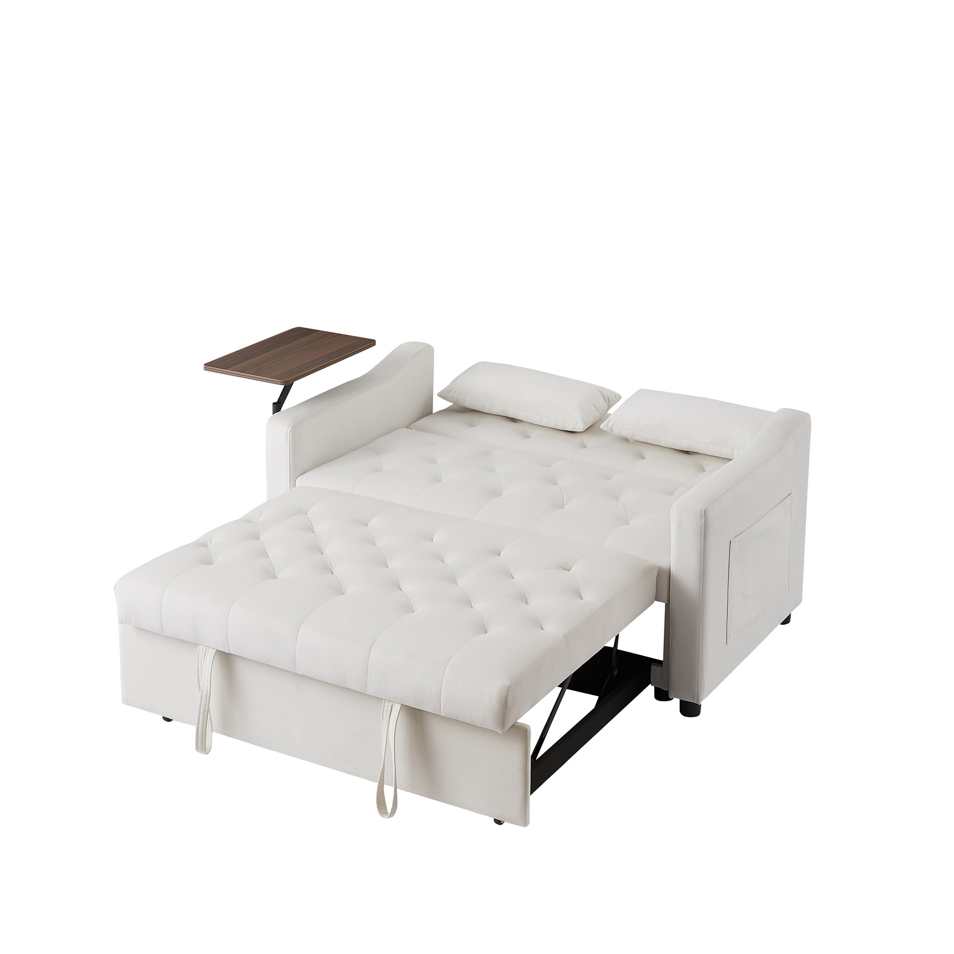Sofá cama de cuero doble de doble uso 1 metro 5 almacenamiento multifuncional plegable pequeño apartamento sala de estar sofá para sentarse y acostarse image 2