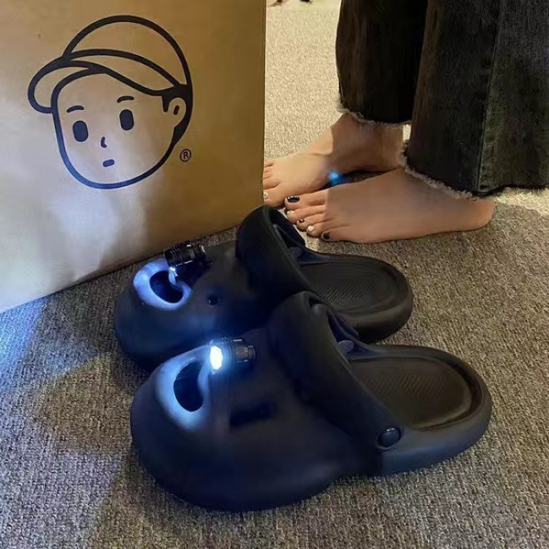 Luminous Clogs, Cute Slippers and Sandals, Two-In-One, Dual-Wear, Personalized, Creative, Quirky, Fashionable, Trendy, with Lights