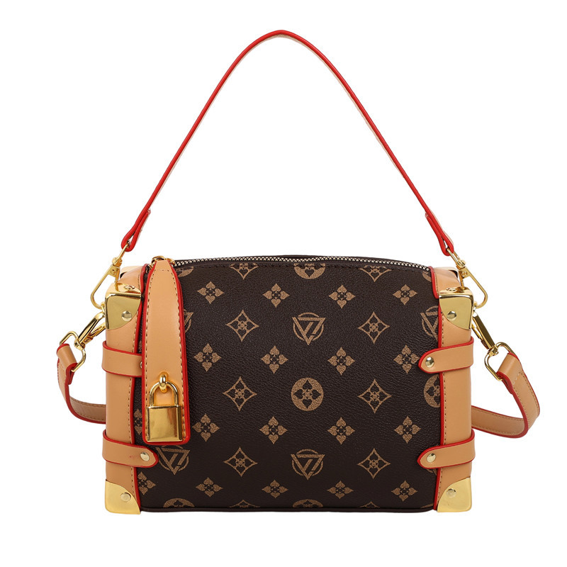 Bolso de textura transfronteriza 2025 verano nuevo bolso femenino diseño de nicho bolso de hombro bolso de mensajero de color de contraste retro marea