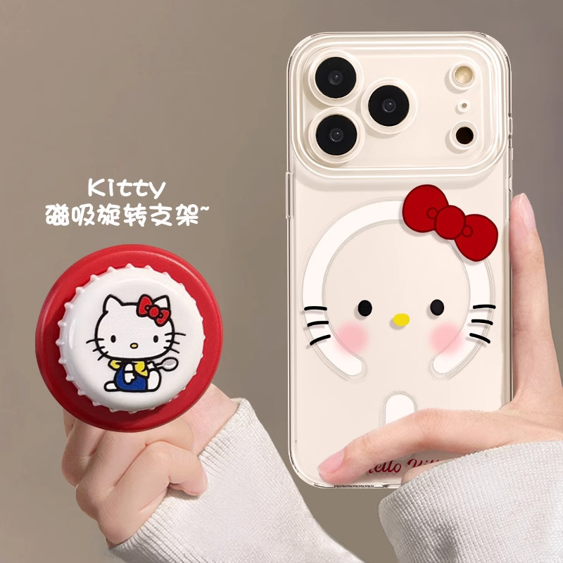 苹果iPhone17promax手机壳kitty支架17pro磁吸透明air高级17软壳|undefined
