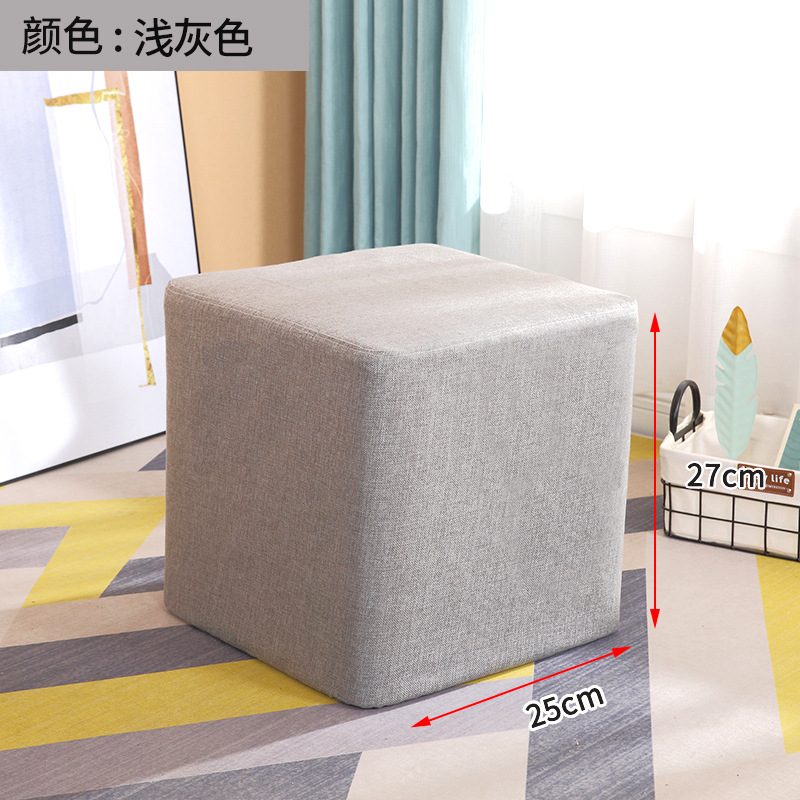 Taburete pequeño Internet celebridad hogar tela taburete bajo sala de estar creativa sofá taburete lindo taburete redondo zapatos Cambio de heces perezoso banco pequeño