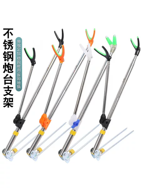 Fine-Tuned Stainless Steel Turret Bracket Portable Retractable Turret Bracket Rod Fishing Gear Table Fishing Rod Bracket