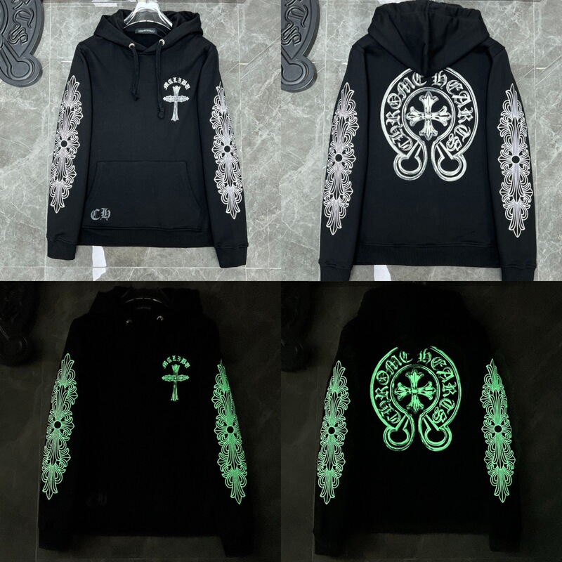 25ss正确版Chrome Hearts 克罗伈十字架连帽卫衣百搭潮流时尚批发|undefined
