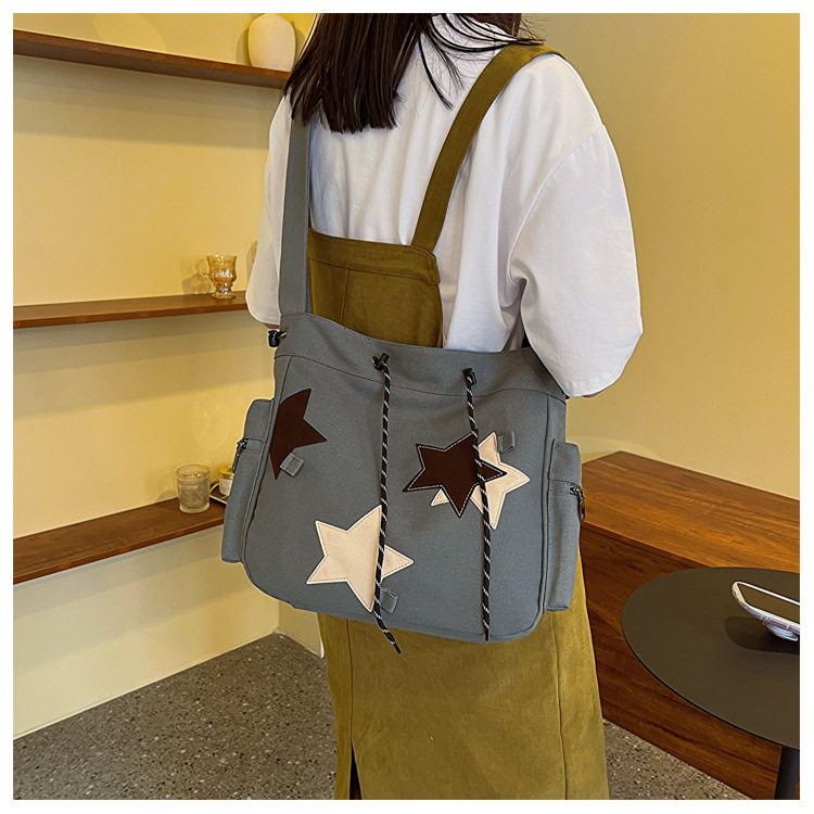 Women's Shoulder Bag Simple Stylish Large Capacity Canvas Crossbody_voghion.com