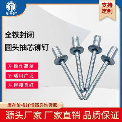 Full Carbon steel Closed Round Pulling rivet Countersunk pulling nail GB12615 Rivet Special Offer