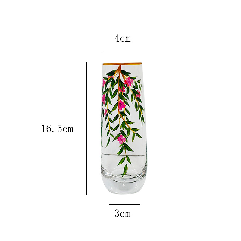 Venta directa de fábrica de vasos de vino de colores, vasos de flores, vasos transparentes, vasos de cristal de gran capacidad, regalos creativos