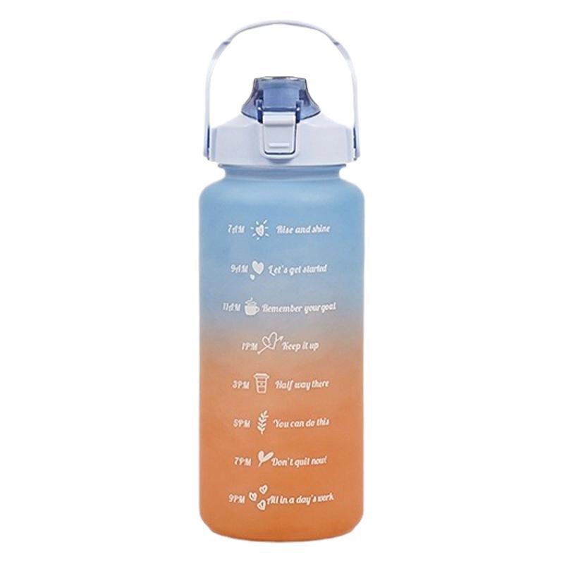 新しいクロスボーダー Amazon 大容量グラデーションプラスチックカップ 2L スポーツシンプルな高価値アウトドアウォーターカップケトル|undefined