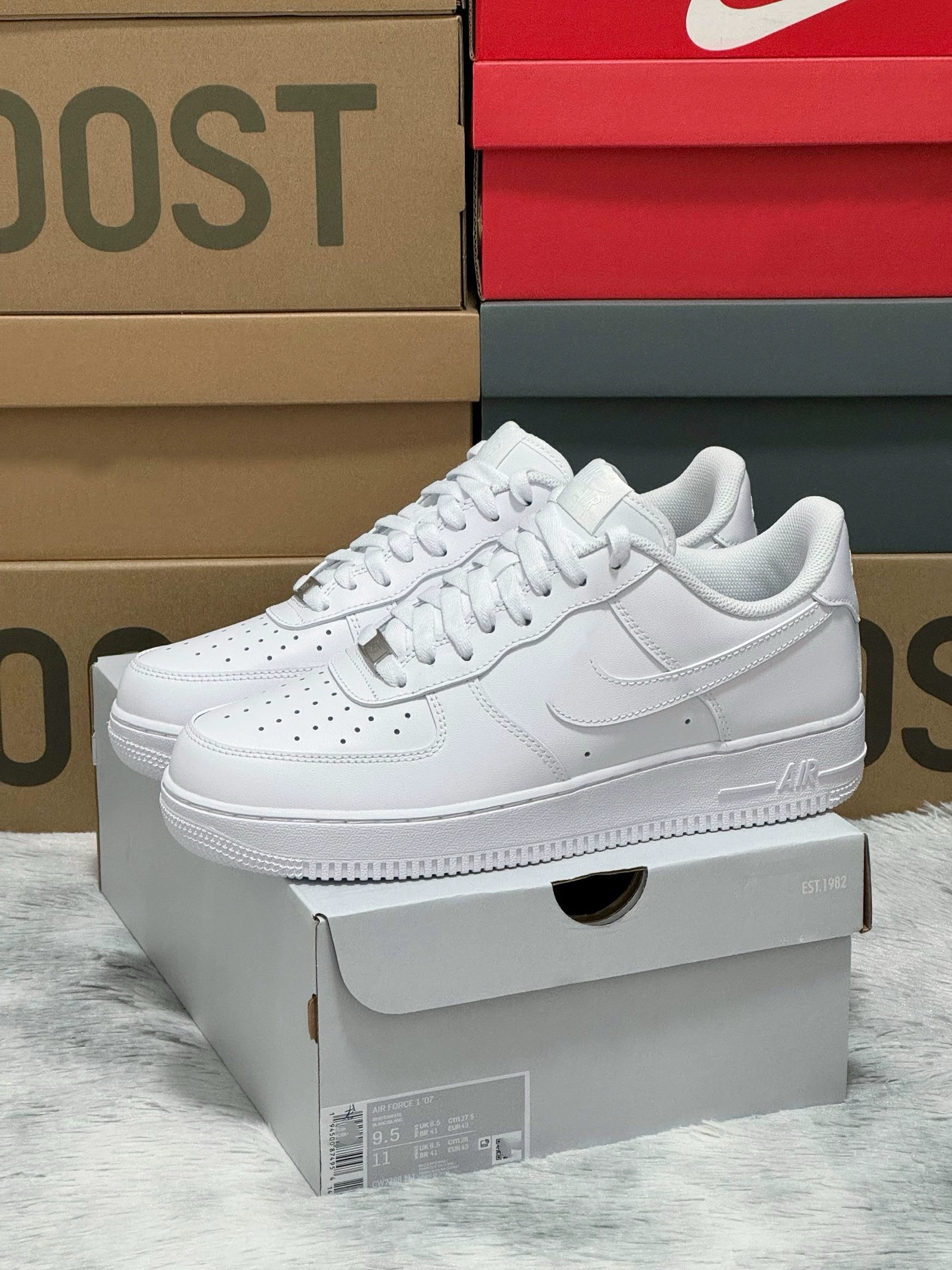 Найк Air Force 1 Пшенично-белые кроссовки для мужчин и женщин - стильная, универсальная и комфортная обувь