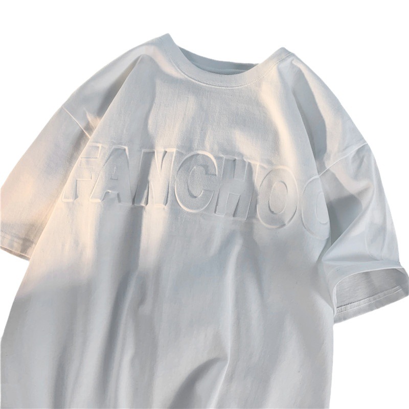 Camiseta americana de manga corta para hombre, 100 % algodón, 240 g, pesada. Moda urbana de verano 2023. Ropa oversize.