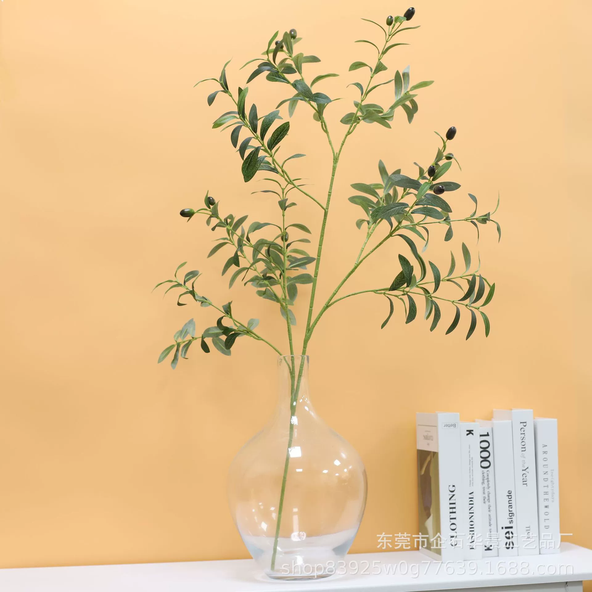 Искусственная большая трехвилочная Оливковая ветвь с плодами оливкового листа домашнее свадебное украшение зеленое растение искусственный цветок Оливковый лист