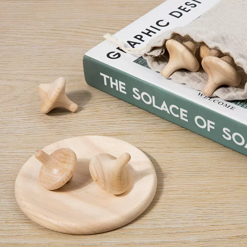 木质儿童旋转竞技陀螺儿童玩具木质工艺品儿童木制玩具小陀螺