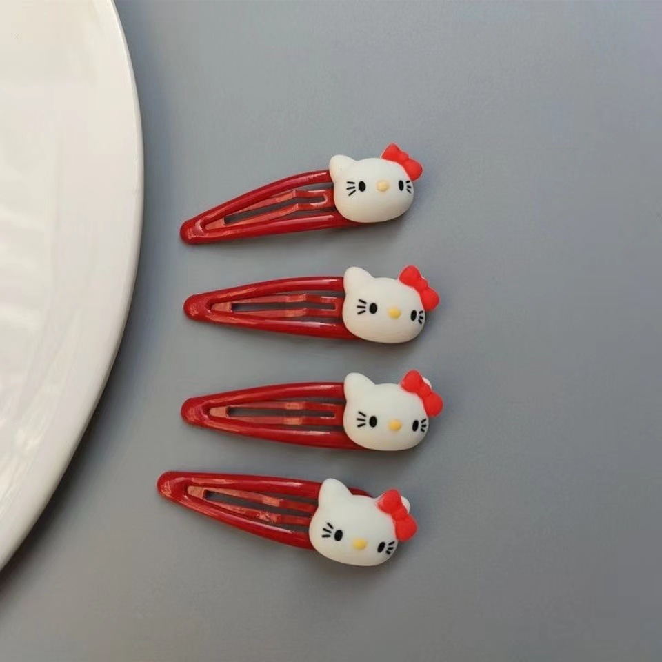 【bb夹】可爱卡通helloKitty发夹女红色发卡夹子儿童学生百搭发饰-阿里巴巴