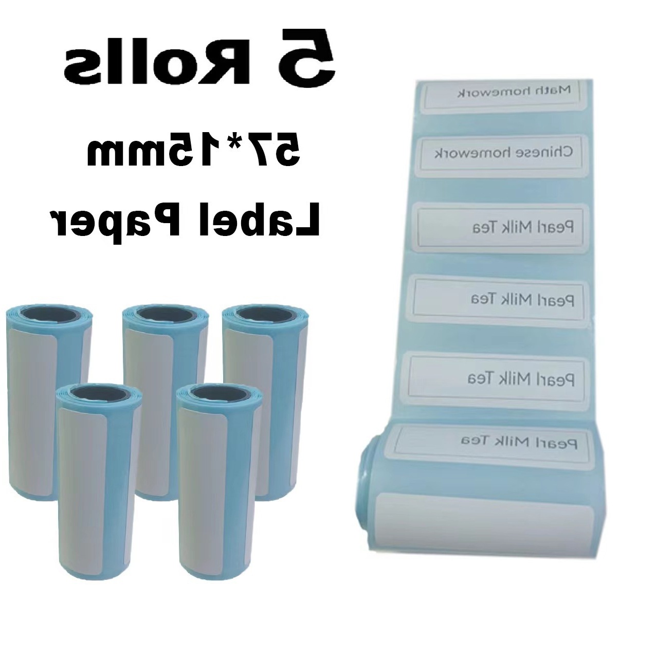 Impresora de errores de papel de impresión adhesivo 57X25 sin núcleo de papel de recibo de supermercado para llevar papel de impresión adhesivo