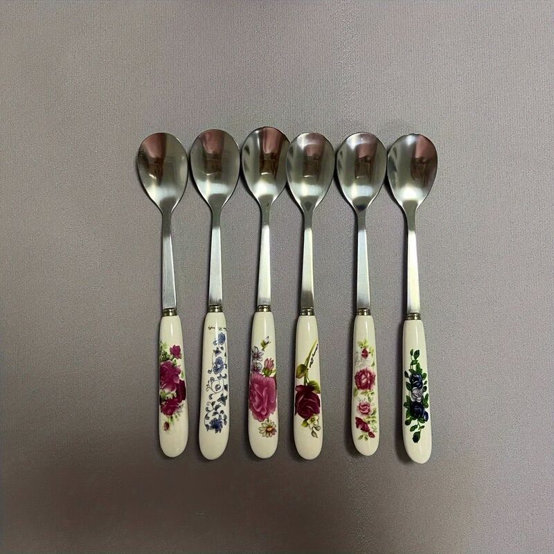 Cross-Border Promotion Has Personalized and Good Quality, Small Stainless Steel Stirring Ice Spoon and Fork, Mooncake Knife and Fork, Small Spoon, Coffee Spoon