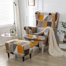 亚马逊弹力老虎凳椅子套印花三件套单人全包美式斯佳蒙沙发椅套罩