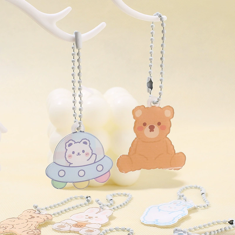 Акриловая Cartoon брошь значок брелок, 4 см, настраиваемый DIY аксессуар