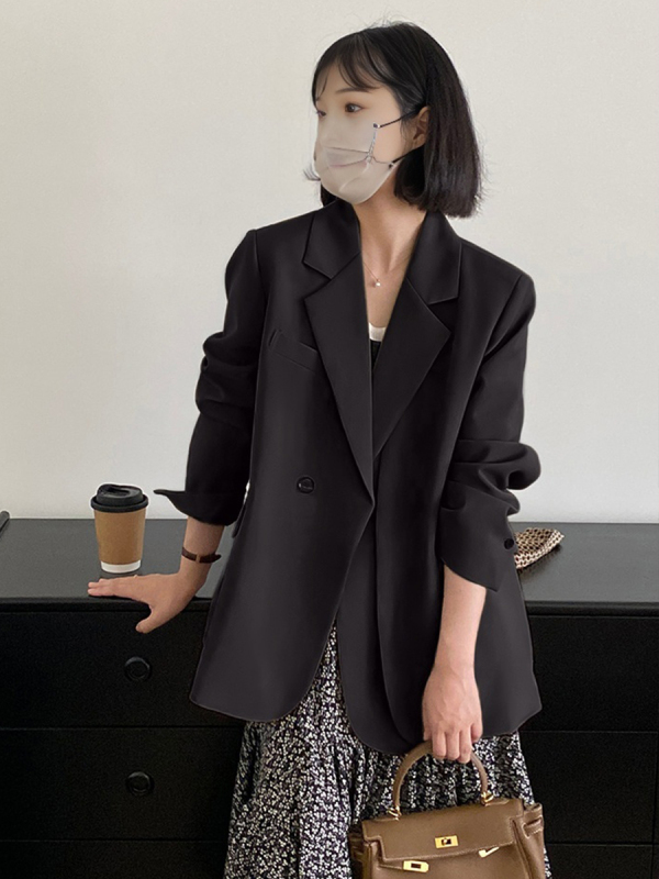 小西装外套灰色女2025春秋季新款时尚感气质小个子休闲设计感西服|undefined