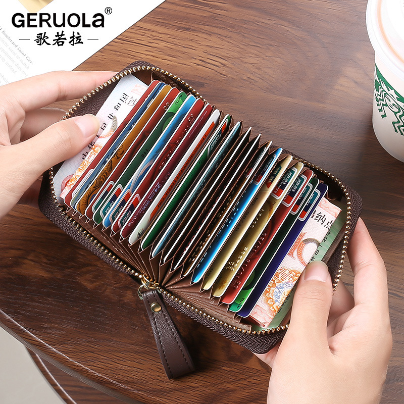 Card holder women's large capacity multi-card slot 2022 new internet celebrity anti-magnetic high-end credit storage bank card holder