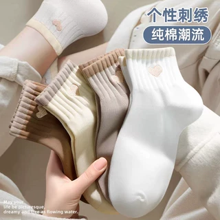 袜子中筒四季男女运动袜棉袜吸汗透气防臭军训学生批发代发跨境厂