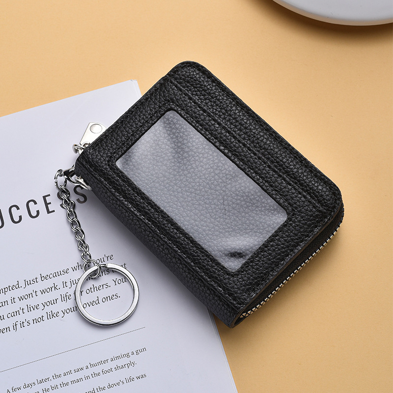 クロスボーダー起爆純色高颜値オルガンカードバッグ小型男性カードバッグ小銭入れ一体証明書収納