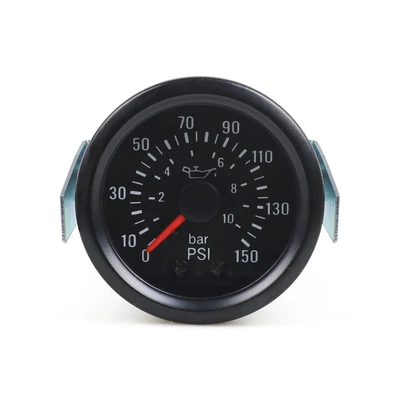 52MM mechanical pressure gauge, intuitive 0~10bar/0-150psi dual-scale display for engineering vehicles (Oil pressure gauge)
