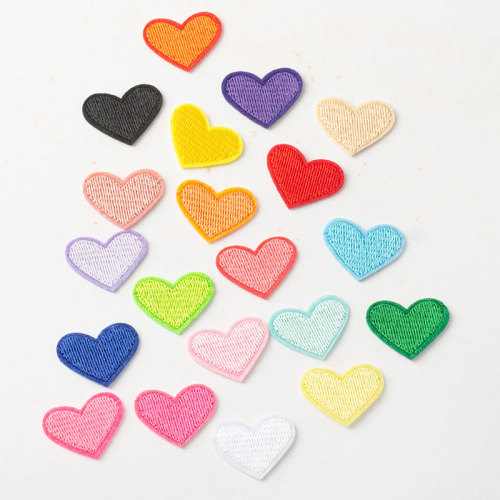 444Z wholesale adhesive-backed ironing style colorful love embroidered patch patch DIY handmade clothing fabric children