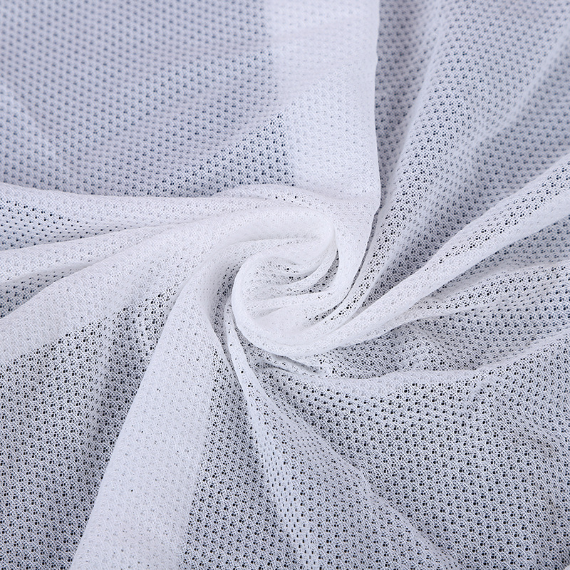 现货鸟眼洞洞布蜂窝网眼面料全涤速干针织面料