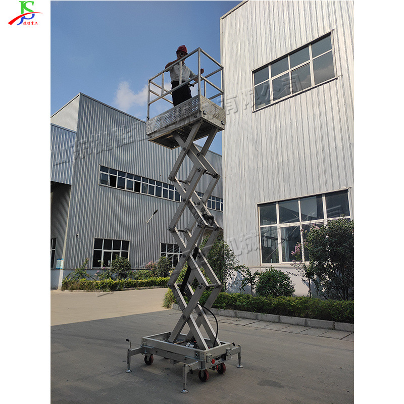 Elevador portátil de 6 metros para elevación de plataforma de construcción de construcción tipo tijeras y tenedor de elevación de trabajo aéreo